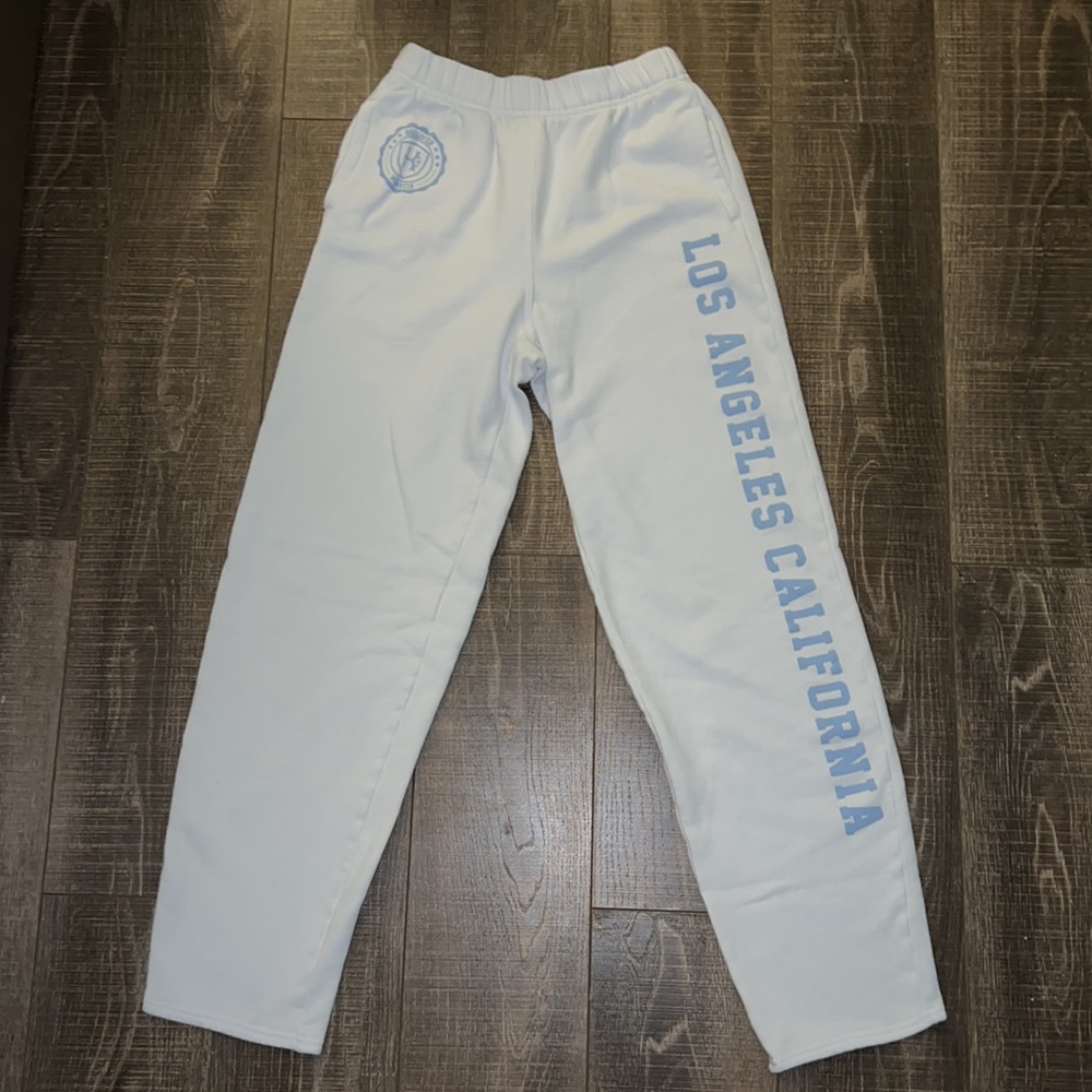 White straight leg sweatpants ◻️ - Picture 2 of 4